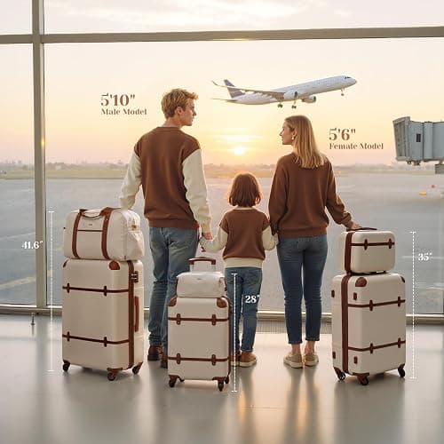 Coolife Luggage Set 3 Piece Suitcase Set Carry On Luggage PC Hardside Luggage TSA Lock Spinner Wheels Telescopic Handle thumbnail 2