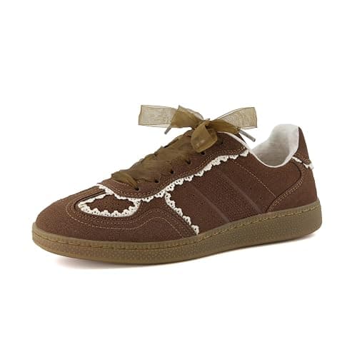 CUSHIONAIRE Belinda Women’s Lace Detail Casual Sneakers – Elegant Ribbon Lace-Up Shoes with Memory Foam thumbnail 9
