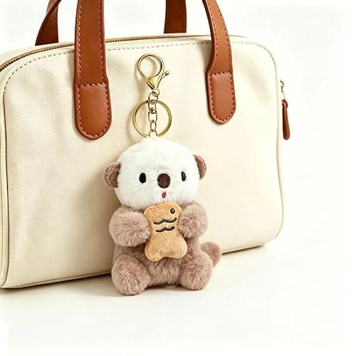 Plush Keychain Bag Charm, Stuffed Animal Keychain for Handbags Backpacks | Bag Charm Chain Purse Charms Keychain for Handbags Bags thumbnail 2