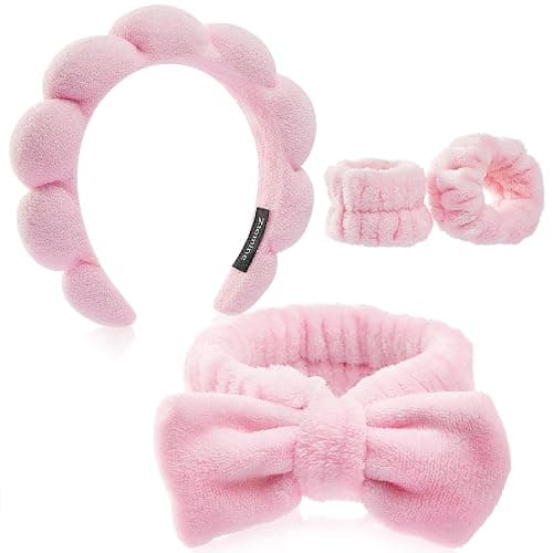 Ztomine Headbands for Women - Spa Headband and Wristband Set - Headband for Washing Face,Facial Mask,Makeup and Skin Care,Gifts for Women and Teen Girl Gifts Trendy Stuff - Image 1