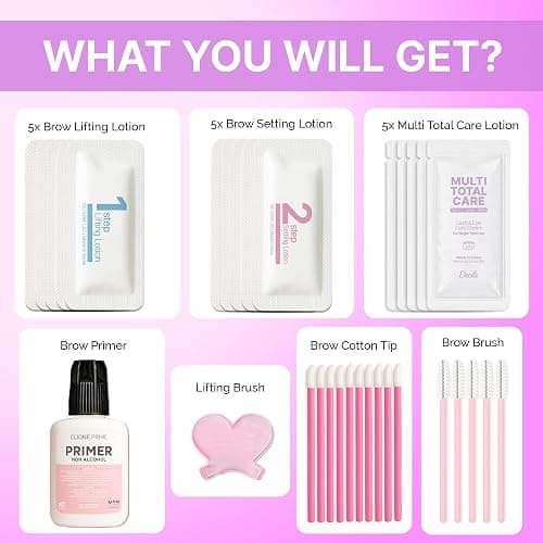 At Home Brow Lamination Kit - DIY Eyebrow Lamination Kit Professional Eye Brow Perm Kit Instant DIY Eyebrow Lift Kit for Fuller Thicker Brows Lasts For Upto 8 Weeks thumbnail 4