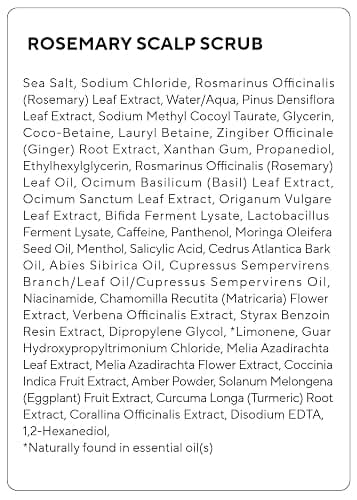 AROMATICA Rosemary Scalp Scrub 5.82oz / 165g | Scalp Treatment, Scalp Exfoliator with Salt Hair Scrub for Oily Scalp, Dandruff, Build Up Remover thumbnail 8