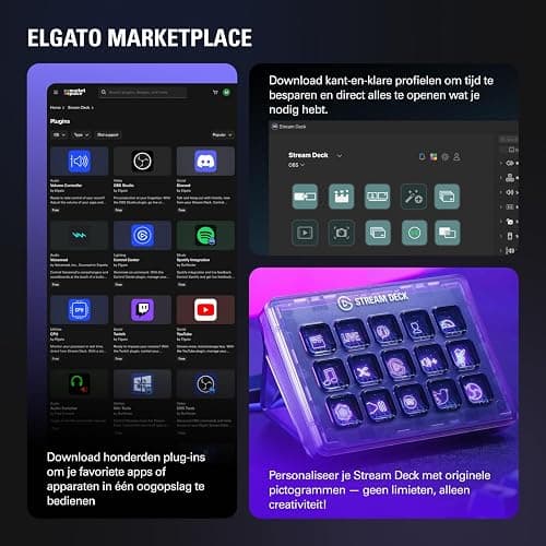 Elgato Stream Deck MK.2 White – Studio Controller, 15 macro keys, trigger actions in apps and software like OBS, Twitch, ​YouTube and more, works with Mac and PC thumbnail 9
