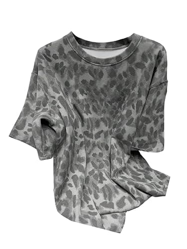 SOLY HUX Women's Leopard T Shirt Cheetah Print Short Sleeve Summer Tee | Streetwear Casual Tops - Image 1