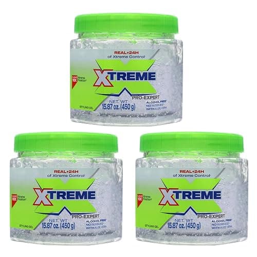 Xtreme Pro-Expert Clear Styling Gel with Aloe Vera, Alcohol-Free, 15.87 oz, 3 Pack - Image 1
