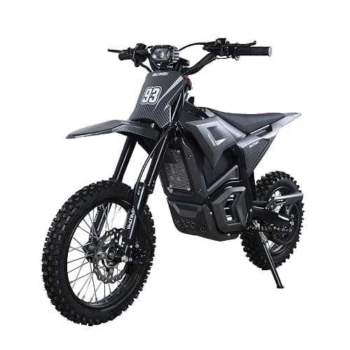 VALTINSU EM5 Electric Dirt Bike w/Light & Display, Off-Road Motorcycle 2600W 3 Speed Modes (Max 40MPH) 48V Range 53MI,14"/12" Tires,Dual Suspension & Hydraulic Brakes Fit Age 13+,Carbon Fiber Style - Image 1