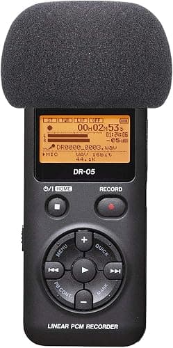 SUNMON Windscreen and Foam Cover for DR-05X DR-05 Mic Recorders, Indoor Outdoor Microphone Wind Muff thumbnail 4