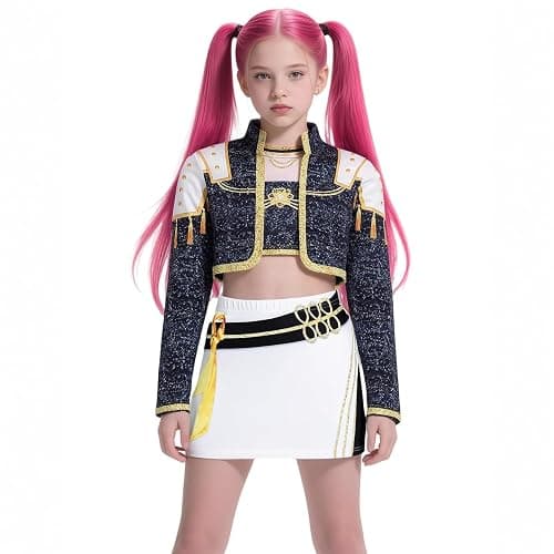 Générique K Pop Demon Cosplay Enfants Deguisement Rumi K-Pop pour Filles Costume de Performance Pop Singers Déguisement Complet pour Halloween Fête - Image 1