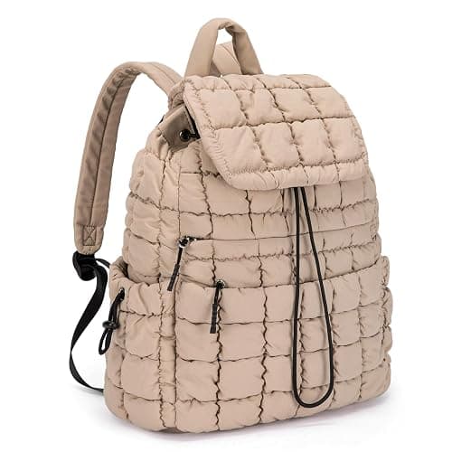 CLUCI Puffy Quilted Backpack Purse for Women, Casual Lightweight Daypack for Women Travel thumbnail 6
