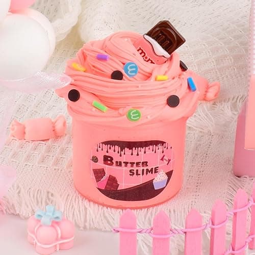 Rowecvce 4 Pack Candy Fluffy Butter Slime Kit, Scented Putty Slimes for Kids, Soft and No-Sticky, Party Favors, Stress Relief Toys for Boys Girls thumbnail 2