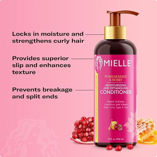 Mielle Organics Pomegranate & Honey Moisturizing and Detangling Shampoo and Conditioner for Type 4 Hair thumbnail 5