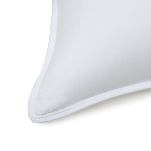 Amazon Basics Down Alternative Pillow for Back Side Sleepers, Medium Density, Standard Size, 26" x 20", 2-Pack, White thumbnail 4