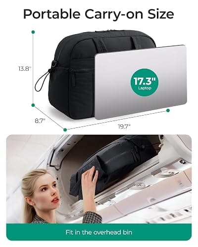 BAGSMART Gym Bag for Women, Duffle Bag for Travel with Wet Pocket, Lightweight Carry on Weekender Duffel, Water Resistant thumbnail 2