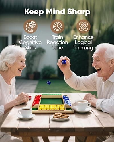 Maiji Planet Classic Original Shut The Box Game, Math Dice Board Game for Family Night Classroom Travel, Wooden Table for Group Kid Adult Senior, Camp Party Bar, Easy Quick and Fun, 2-4 Players thumbnail 5