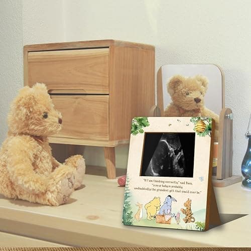 Winnie Pregnancy Milestone Keepsake & Ultrasound Picture Frame - Baby Shower Sign & Decor - Gifts for Gender Reveal thumbnail 2