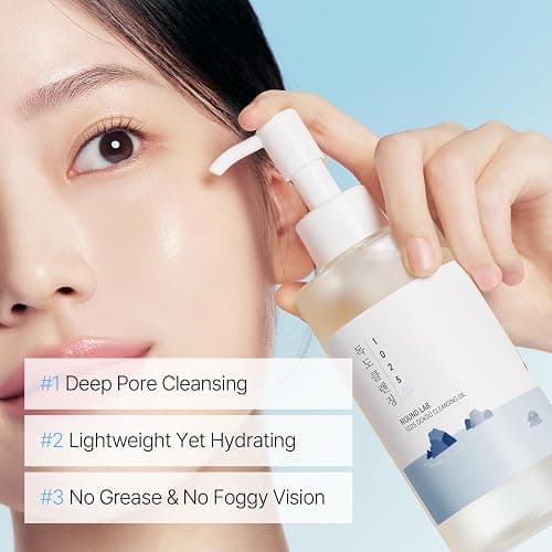 ROUND LAB 1025 Dokdo Cleansing Oil 6.76 Fl Oz, Lightweight Oil Cleanser for Face, Makeup Remover for Sensitive Skin, Blackhead and Pore Cleansing, Easy to Wash Off, No Oily Residue, Korean Skin Care thumbnail 4