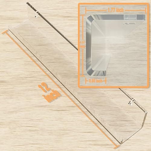 ILYXY Clear Acrylic Vinyl Record Holder – 8 Pack 12-Inch Wall Mount Shelves, Album Display Frames for LP Records, Decorative Rack for Collectors & Vinyl Lovers thumbnail 6