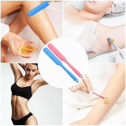 Patelai 12 Pieces Wax Sticks Silicone Waxing Spatulas for Hair Removal Reusable Silicone Applicator Different Sizes Scrapers Hard Sticks for Home Salon Body Use thumbnail 6