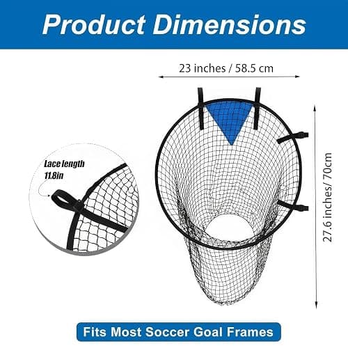 KALYVON Soccer Goal Target Net Top Bins Training (2pcs) | Top Corner Shooting Target with Reinforced Frame, Accuracy Practice for Sizes 2–5 Balls, Trainer Gift for Kids & Adults thumbnail 2