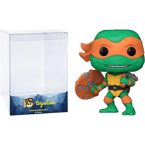 Funko Michelangelo: P o p ! Movies Vinyl Figurine Bundle with 1 Compatible Graphic Protector (1395-72336 - B) - Image 1