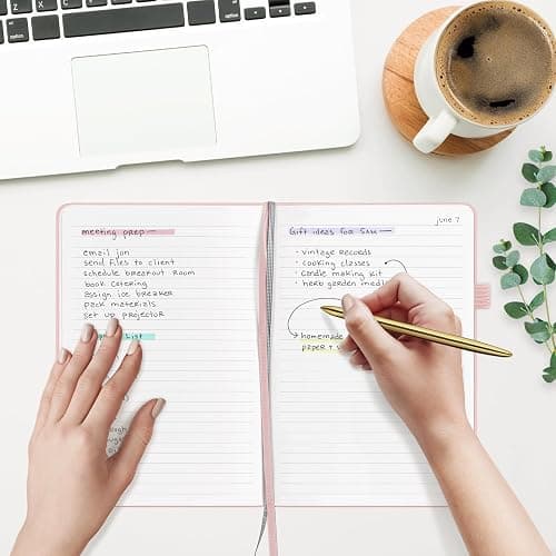 &And Per Se Lined Journal Notebook, 160 Pages, A5 5.7 x 8 inches College Ruled Thick Paper Notebook Journals for Writing, Hardcover Notebooks for Women Men Office School (1 Pack, Pink) thumbnail 2