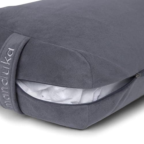 Manduka enlight Bolster Pillow - Yoga Pillow with Machine Washable Microfiber Cover, Curved Design for Optimal Workout and Meditation Support, Yoga and Pilates Equipment thumbnail 2