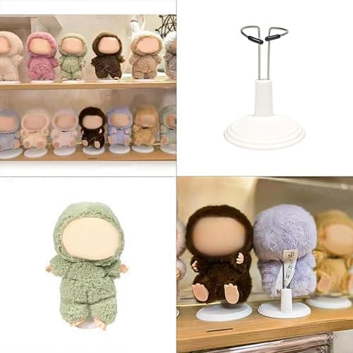 3 Pack Adjustable Doll Stand - Compatible with labubu, Display Holder for 4-8 Inches Figures, White Plastic Stand with Waist Clip, Stable Support for Collectible & Photography (Dolls Not Included) thumbnail 7