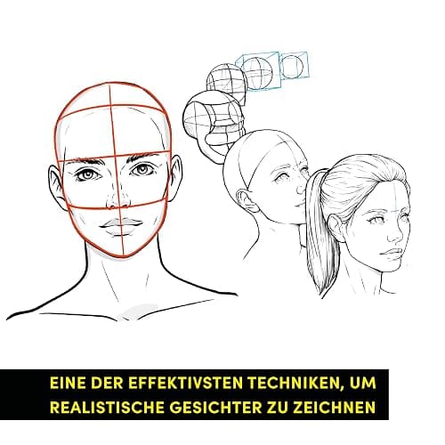 Die Kunst des Zeichnens. Die Loomis-Methode. Gesichter & Köpfe zeichnen: Mit zahlreichen Videos zum Download thumbnail 3