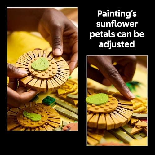 LEGO Art Vincent Van Gogh – Sunflowers Building Set for Adults - Home Decor Idea - Brick Built Painting - Gift for Birthdays - 31215 thumbnail 5