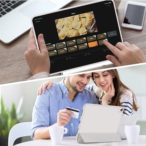 ZOYU Hülle für iPad (A16) 11. / 10. Generation 2025/2022,10,9 Zoll mit Stifthalter, weiche TPU stoßfeste Rückschale, Trifold Ständer Schlanke Hülle für iPad 11/10, Auto Wachen/Schlafen, Grau thumbnail 7