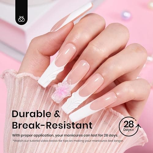 Beetles Gel Nail Tips Long Square 12 Sizes, 288Pcs Pre Shaped Half Matte Press On Nails Gelly Tips False Nails for Gel Nail DIY Art Nail Extensions Acrylic Nails Gift thumbnail 7