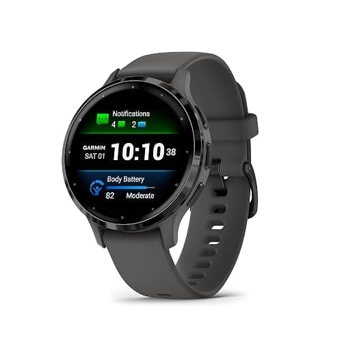 Garmin Venu 3S, 41mm GPS smartwatch, AMOLED touchscreen, all-day advanced health & fitness features, voice functionality, music storage, wellness smartwatch with up to 10 days battery life,Pebble Grey - Image 1