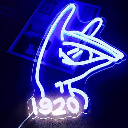 Tiabuy ZPB Sorority Neon 1920 Signs for the Wall, Blue Neon Lights for ZPB Greek Sorority Paraphernalia Gifts with Dimmable,USB Power LED Lights for Zeta Party Decor, Sister Sorority Gifts thumbnail 3