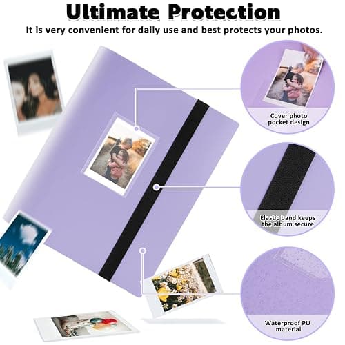 Album Fotografico con 432+1 Tasche per 3 Pollici Film - compatibile con Fujifilm Instax Mini 12 11 9 8 25 70 90 40 99 SE 7+ Mini LiPlay Evo Mini Link, Polaroid Snap PIC-300, Kodak Instant Printer thumbnail 3