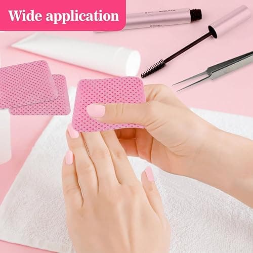 MAQIHAN 600 Lint Free Nail Wipes - Pink Nail Polish Remover Wipes Lint Free Nail Wipes Pads for Gel Nails No Lint Nail Glue Wipes Eyelash Extensions Toallitas Para Uñas Sin Pelusa Nail Supplies thumbnail 6