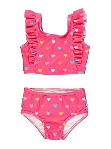 RuffleButts Baby/Toddler Girls UPF50+ Waterfall Tankini Two Piece Swimsuit - Image 1