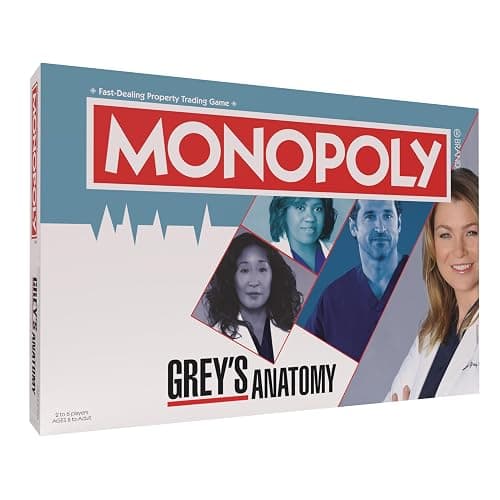Monopoly: Grey's Anatomy Board Game | Featuring Ferry Boat, Clipboard, Scrub Top, and More | Buy, Sell, Trade Iconic Doctors from Miranda Bailey to Meredith Grey | Officially Licensed Collectible - Image 1