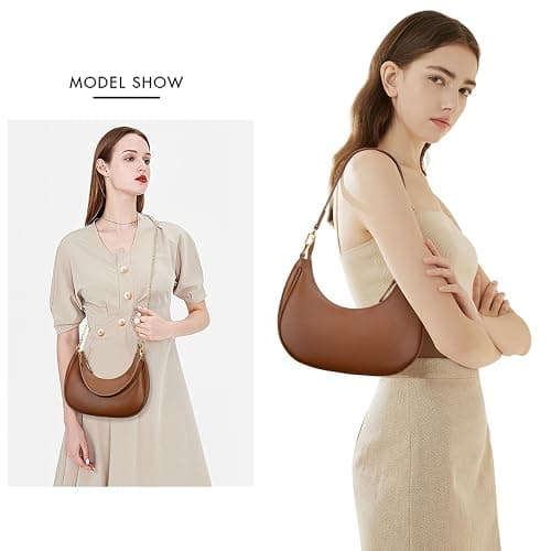 KKXIU Shoulder Bag for Women Small Purse Cute Clutch Hobo Handbag Trendy Crescent Bag thumbnail 2