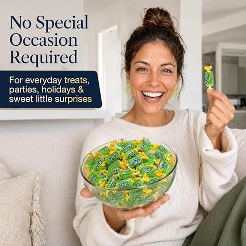 Hard Candy GREEN APPLE Original Flavor 1 lb - Bulk Bag, Individually Wrapped (74 Pieces) thumbnail 5