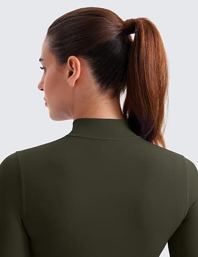 CRZ YOGA Butterluxe Cropped Athletic Jackets for Women - Full Zip Up Track Tops with Thumb Holes Pockets thumbnail 4