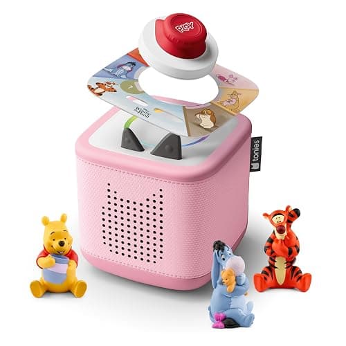 Toniebox 2 Audio Player Bundle for Kids 3+ with Winnie The Pooh, Tigger, Eeyore Figurines and Tonieplay Game & Controller - Cloud Pink - Image 1