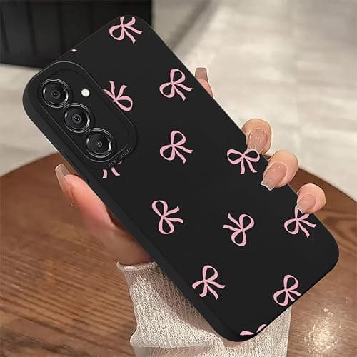 Zrutru Pink Bow Phone Case for Samsung Galaxy A16 5G Case Cute Ribbon Bowknot Pattern Aesthetic Funda,Raised Bumper Shockproof Silicone TPU Cover for Women Girls for Samsung A16 6.7 Inch thumbnail 6