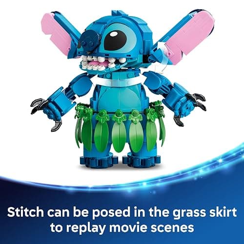 LEGO Disney Stitch & Scrump 43296 | Building Toys for Girls & Boys, Ages 9+, Stitch Display Set for Bedroom Decor, Fun Activity for Kids, 713 pieces, Gift Idea thumbnail 3