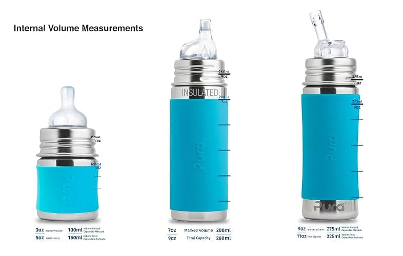 Pura Kiki 7oz Stainless Steel Insulated Infant Bottle – Includes Silicone Medium-Flow Nipple & Sleeve – Anti-Colic, Plastic-Free, MadeSafe Certified thumbnail 6