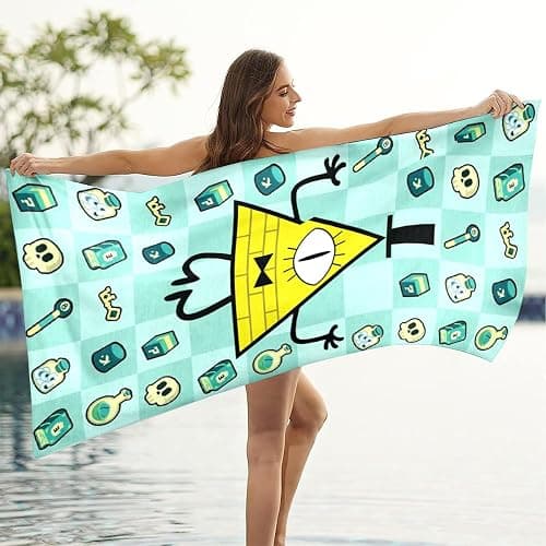 EIKOU Gravity Falls Beach Towels 27.5"X55" Bill Cartoon Cipher Art thumbnail 2