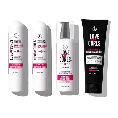Love Ur Curls - Shampoo, Conditioner, Kinky-Coily All In One Styler to repair, define and hydrate hair and Irish Sea Moss Gel for touchable hold - Image 1