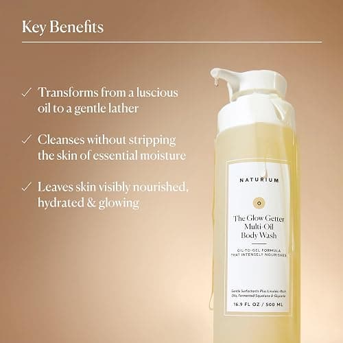Naturium The Glow Getter Multi-Oil Hydrating Body Wash, Gentle Cleanser | 16.9 FL OZ / 500 ML - Multi-Oil Hydrating thumbnail 5