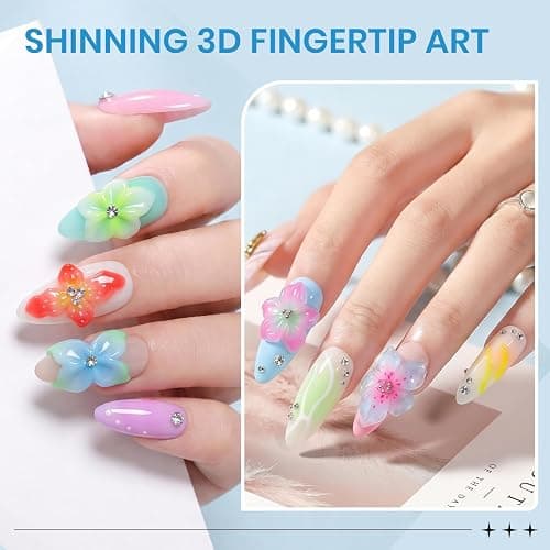 3D Sculpting Gel for Nail Art Clear Molding Gel for Nails with UV Nail Lamp | Non Stick Hand Hard Gel for Nails with Dual Form for Carving Patterns Decoration Nail Art Home Manicure DIY thumbnail 6