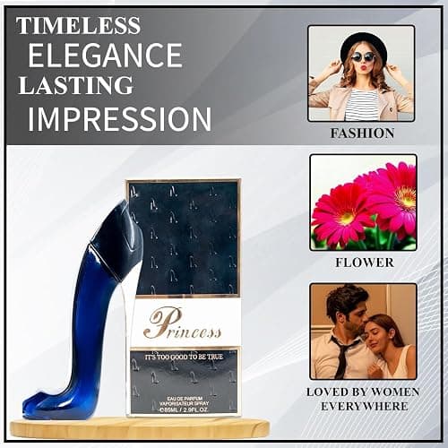 VENEZIO PROFUMO Princess Luxury High Heel Perfume Set, 2.9 oz Eau de Parfum each, 5 Piece Collection in Pink, Blue, Red, Black and Gold thumbnail 5