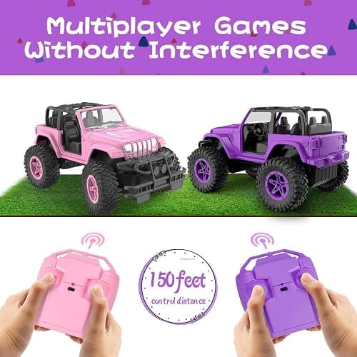 NQD RC Cars 1:16 Scale Remote Control Jeep Car 80 Min Playtime 2.4Ghz Off-Road RC Trucks for for Toddlers Girls Kids thumbnail 5